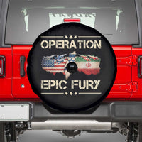 Operation Epic Fury USA Israel Spare Tire Cover Patriotic Military Peace Through Strength