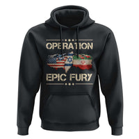 Operation Epic Fury USA Israel Hoodie Patriotic Military Peace Through Strength