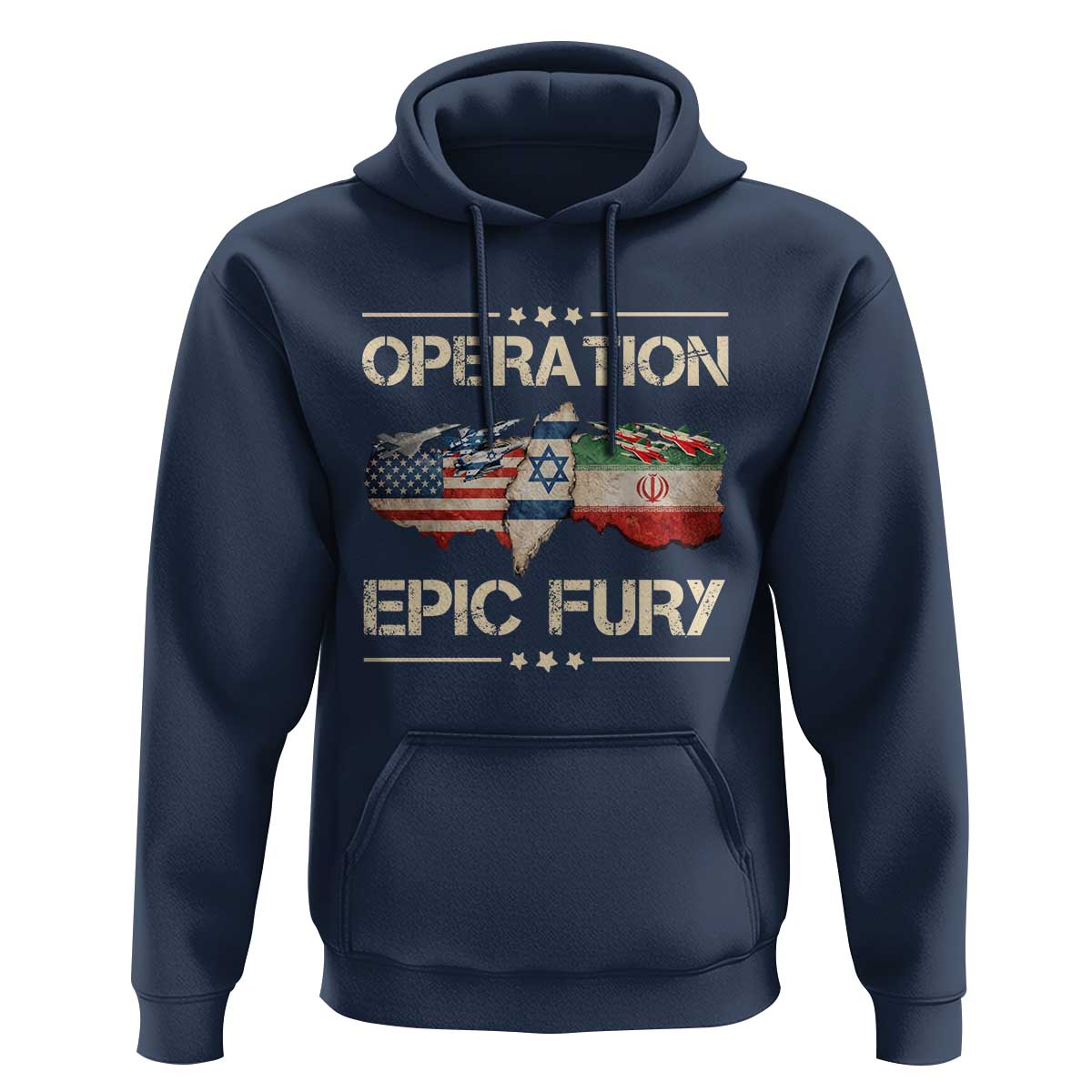 Operation Epic Fury USA Israel Hoodie Patriotic Military Peace Through Strength