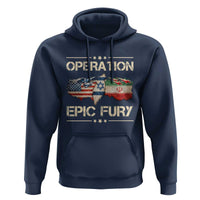 Operation Epic Fury USA Israel Hoodie Patriotic Military Peace Through Strength