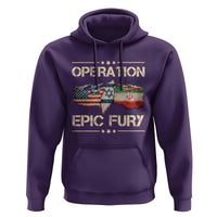 Operation Epic Fury USA Israel Hoodie Patriotic Military Peace Through Strength