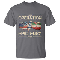 Operation Epic Fury USA Israel T Shirt Patriotic Military Peace Through Strength
