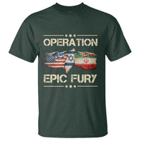 Operation Epic Fury USA Israel T Shirt Patriotic Military Peace Through Strength