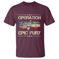 Operation Epic Fury USA Israel T Shirt Patriotic Military Peace Through Strength