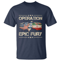 Operation Epic Fury USA Israel T Shirt Patriotic Military Peace Through Strength