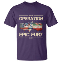 Operation Epic Fury USA Israel T Shirt Patriotic Military Peace Through Strength