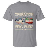 Operation Epic Fury USA Israel T Shirt Patriotic Military Peace Through Strength
