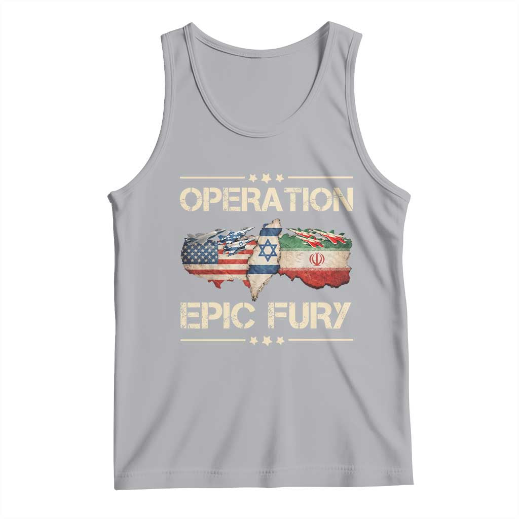 Operation Epic Fury USA Israel Tank Top Patriotic Military Peace Through Strength