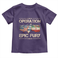 Operation Epic Fury USA Israel Toddler T Shirt Patriotic Military Peace Through Strength