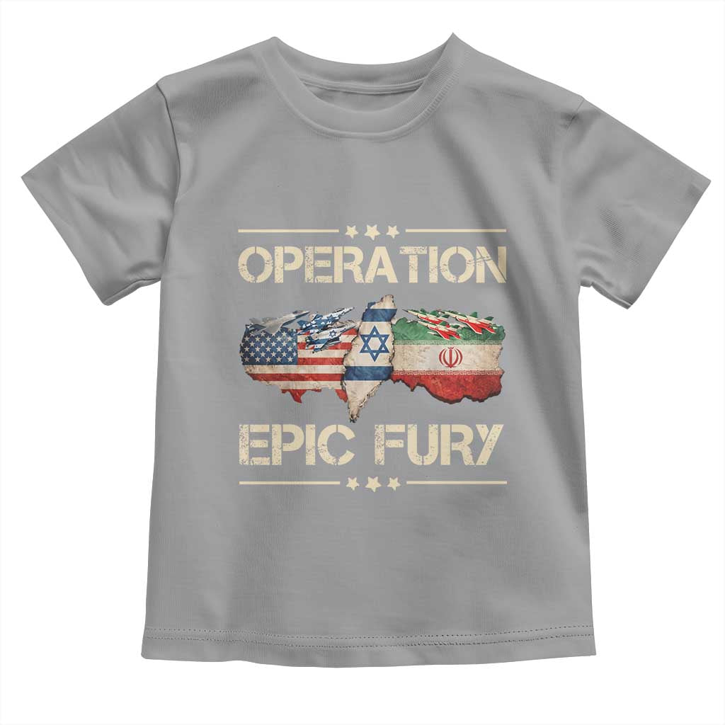 Operation Epic Fury USA Israel Toddler T Shirt Patriotic Military Peace Through Strength