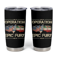 Operation Epic Fury USA Israel Tumbler Cup Patriotic Military Peace Through Strength