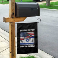 Operation Epic Fury Lions Roar Garden Flag USA Israel Flag Freedom Defense