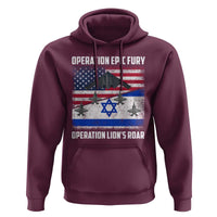 Operation Epic Fury Lions Roar Hoodie USA Israel Flag Freedom Defense