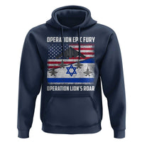 Operation Epic Fury Lions Roar Hoodie USA Israel Flag Freedom Defense