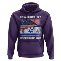 Operation Epic Fury Lions Roar Hoodie USA Israel Flag Freedom Defense
