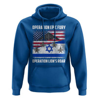 Operation Epic Fury Lions Roar Hoodie USA Israel Flag Freedom Defense