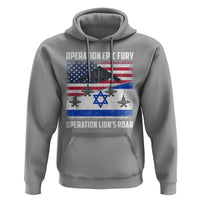 Operation Epic Fury Lions Roar Hoodie USA Israel Flag Freedom Defense