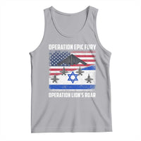 Operation Epic Fury Lions Roar Tank Top USA Israel Flag Freedom Defense