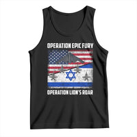 Operation Epic Fury Lions Roar Tank Top USA Israel Flag Freedom Defense