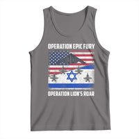 Operation Epic Fury Lions Roar Tank Top USA Israel Flag Freedom Defense