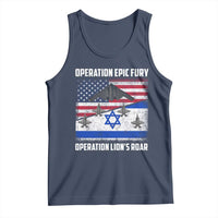 Operation Epic Fury Lions Roar Tank Top USA Israel Flag Freedom Defense