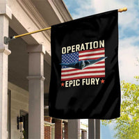 Operation Epic Fury Stealth Bomber American Flag Garden Flag Powerful B2 Spirit USA Military Pride