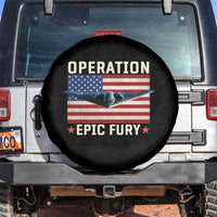 Operation Epic Fury Stealth Bomber American Flag Spare Tire Cover Powerful B2 Spirit USA Military Pride