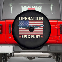 Operation Epic Fury Stealth Bomber American Flag Spare Tire Cover Powerful B2 Spirit USA Military Pride