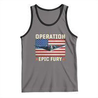 Operation Epic Fury Stealth Bomber American Flag Tank Top Powerful B2 Spirit USA Military Pride