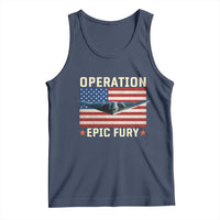 Operation Epic Fury Stealth Bomber American Flag Tank Top Powerful B2 Spirit USA Military Pride