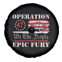 Operation Epic Fury We The People 47 Patriotic Flag Spare Tire Cover B2 Spirit Constitutional Freedom Statement