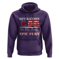 Operation Epic Fury We The People 47 Patriotic Flag Hoodie B2 Spirit Constitutional Freedom Statement