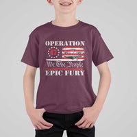 Operation Epic Fury We The People 47 Patriotic Flag T Shirt For Kid B2 Spirit Constitutional Freedom Statement