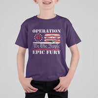 Operation Epic Fury We The People 47 Patriotic Flag T Shirt For Kid B2 Spirit Constitutional Freedom Statement