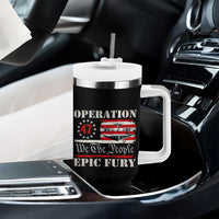 Operation Epic Fury We The People 47 Patriotic Flag Tumbler With Handle B2 Spirit Constitutional Freedom Statement