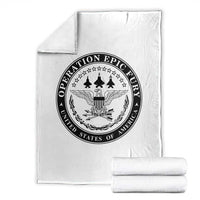 Operation Epic Fury USA Military Seal Throw Blanket Patriotic Air Power Aviation Tribute