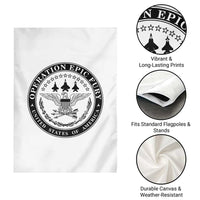 Operation Epic Fury USA Military Seal Garden Flag Patriotic Air Power Aviation Tribute