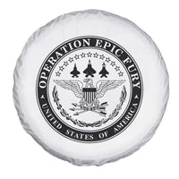 Operation Epic Fury USA Military Seal Spare Tire Cover Patriotic Air Power Aviation Tribute