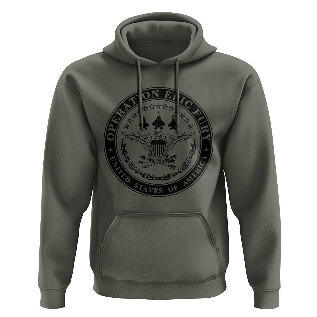 Operation Epic Fury USA Military Seal Hoodie Patriotic Air Power Aviation Tribute