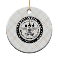 Operation Epic Fury USA Military Seal Ceramic Ornament Patriotic Air Power Aviation Tribute