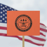 Operation Epic Fury USA Military Seal Protest Sign Patriotic Air Power Aviation Tribute