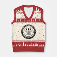 Operation Epic Fury USA Military Seal V-Neck Knit Sweater Vest Patriotic Air Power Aviation Tribute