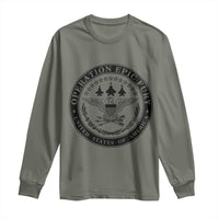 Operation Epic Fury USA Military Seal Long Sleeve Shirt Patriotic Air Power Aviation Tribute