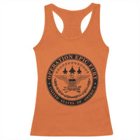 Operation Epic Fury USA Military Seal Racerback Tank Top Patriotic Air Power Aviation Tribute