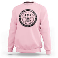 Operation Epic Fury USA Military Seal Sweatshirt Patriotic Air Power Aviation Tribute