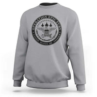 Operation Epic Fury USA Military Seal Sweatshirt Patriotic Air Power Aviation Tribute
