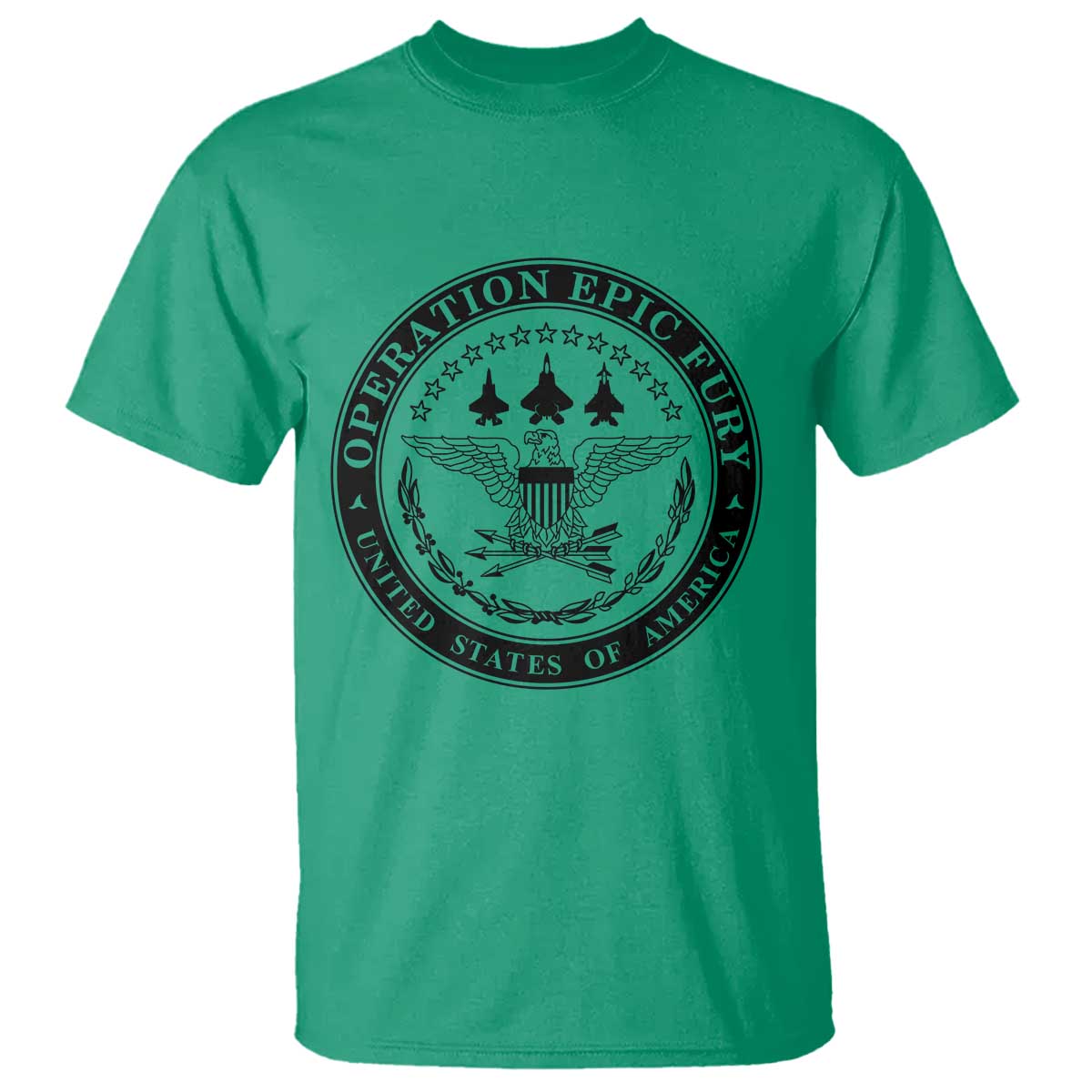 Operation Epic Fury USA Military Seal T Shirt Patriotic Air Power Aviation Tribute