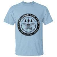 Operation Epic Fury USA Military Seal T Shirt Patriotic Air Power Aviation Tribute