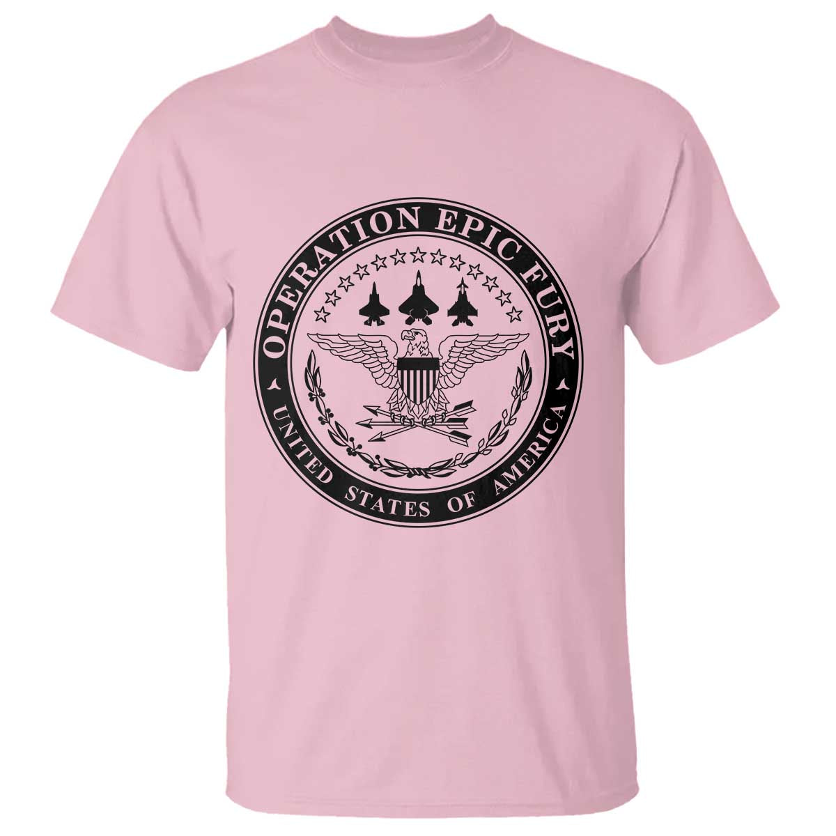 Operation Epic Fury USA Military Seal T Shirt Patriotic Air Power Aviation Tribute