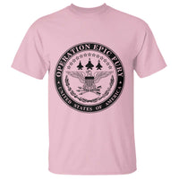 Operation Epic Fury USA Military Seal T Shirt Patriotic Air Power Aviation Tribute